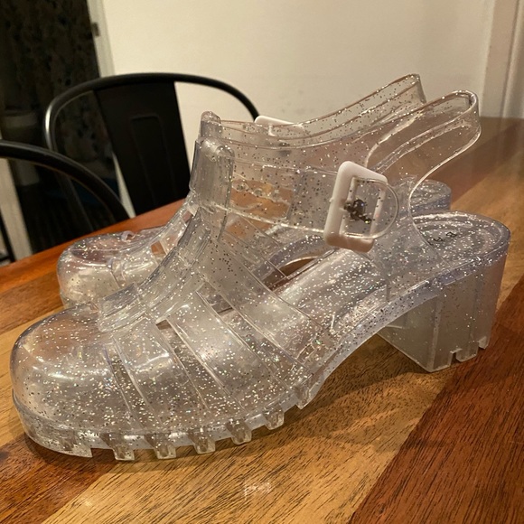 bamboo clear jelly sandals